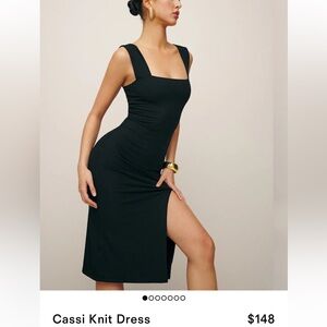 Reformation Black Midi Dress